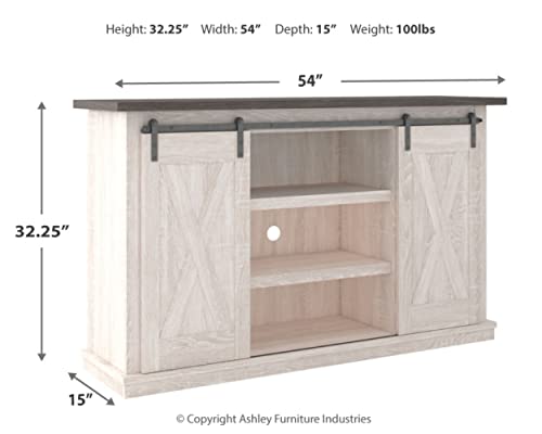 Signature Design by Ashley TV Stand with Storage, 54" Farmhouse Barn Door - image 3