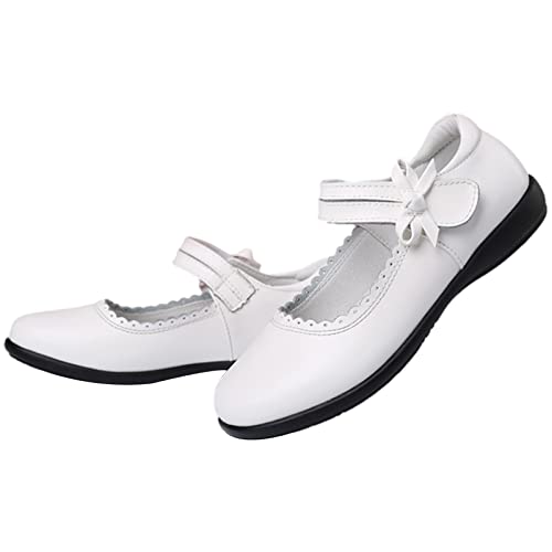rismart Girl Kid School Dressy Uniform Shoes Leather Mary Jane Flat4
