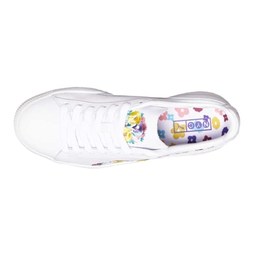 PUMA Womens Clyde NYC Floral Lace Up Sneakers Shoes Casual - White4