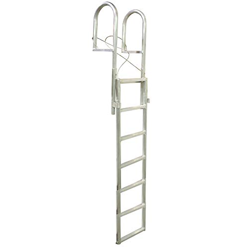 Dock Edge + Dock Ladder, 7 - Step, Slide Up, Welded- Aluminum