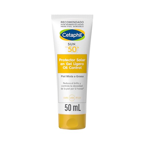 Protección Solar, Drugstore Cetaphil Sun Oil Control FPS 50+ 1 pz 50 ml Reduce el Brillo y Controla la Grasa de la Piel por 12 Hrs Recomendada por Dermatólogos para Piel Sensible