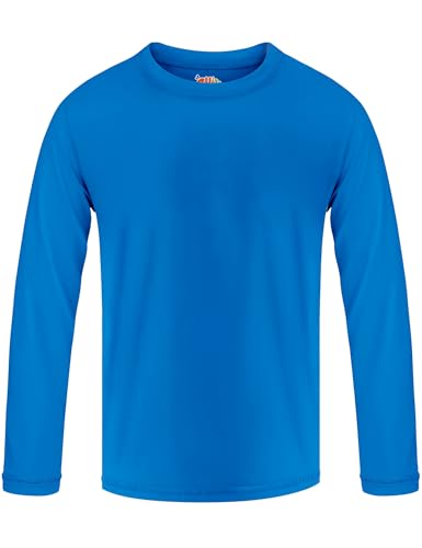 Image of Boys Rash Guard Swim Shirt Long Sleeve Shirts UPF 50+ Sun Shirt Quick Dry Fit Neon Tees Activewear for Kids Girls Youth 2-16Y
