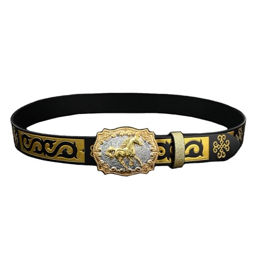 Ceinture en cuir gravure tendance style western pour ajuster parfaitement vos jeans