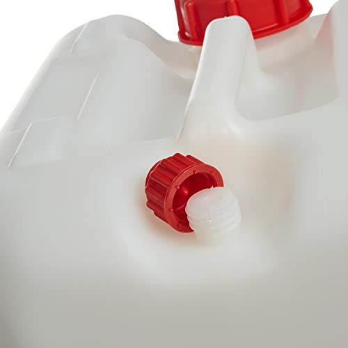 Consolidated Plastics 5 Gallon Stackable Carboy with Leakproof Cap and Handle, HDPE Food Grade, BPA Free, Made in USA (Natural)