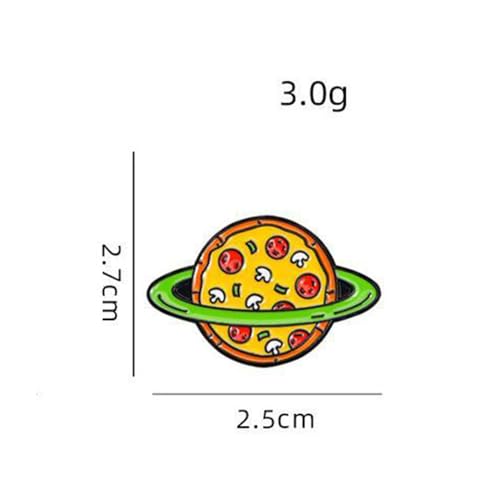 Pizza Planet Brooch Rocket Ship Badge Fan Cosplay Jewelry Video Game Peripheral Gifts Drip Oil Painted Enamel Pins Suitable for Hats Jackets Canvas Bags2