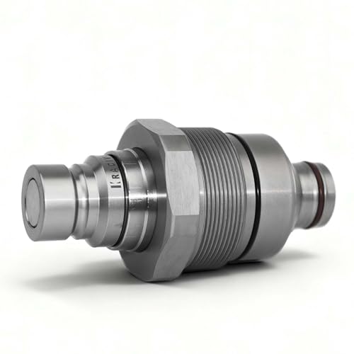Image of 7246799 AT406474 Female Flat Face Hydraulic Coupler (48mm) | 4BD4FH Manifold Block (48mm) Skid Steer Loader (MALE) Electroplated Zinc Nickel Version