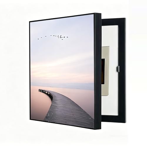 GHHQQZ Tapa Contador Luz Decorativa No Es Necesario Taladrar Caja Medidor Eléctrico Oculta Cubre Cuadro Electrico Pasillo Comedor(B,50x70cm)