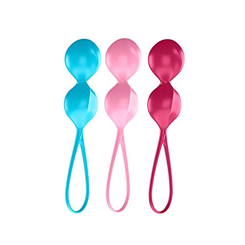 Satisfyer Balls, lustkogels trainings-set, bonte dubbele kogels voor meer seksplezier, 3,4 cm, 3 delen - Afbeelding 4