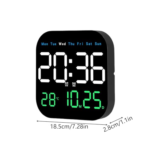 Horloge murale numérique LED avec télécommande pour un salon moderne - 3