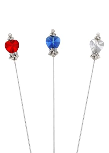 Image of Alilang Classic Vintage 3Pcs Hat Brooch Pin Set with Rhinestone and Pearl Accents for Scarves and Hats Lapel Pin Accessories