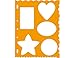 Fiskars 8.5x11 Inch Sheet Mixed Shapes and Borders Shape Template (48617097F)