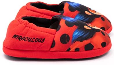Miraculous Slippers Girls Kids Ladybug Superhero Red House Shoes 1.5 US | Image 4