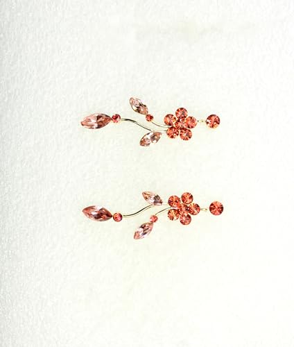 Image of Faship Gorgeous Rhinestone Crystal Floral Necklace Earrings Set