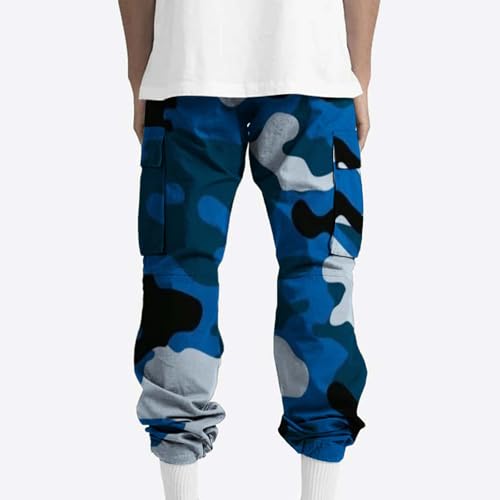 Finelylove Cargo Pants for Men Relaxed Fit Casual Camo Pants Lightweight Straight Cargo Sweatpants Outdoor Hiking Jogger3