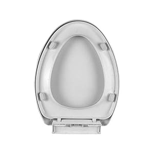 ELEGANT CASA Ivory Colour 2082 Soft-Closing Elongated PP Seat Cover Commode Cover (46 x 36 cm) Adjustable Hinges (Hole distance) from 13-18CM; Ivory Colour ELEGANT CASA Ivory Colour 2082 Soft-Closing Elongated PP Seat Cover Commode Cover (46 x 36 cm) Adjustable Hinges (Hole distance) from 13-18CM; Ivory Colour