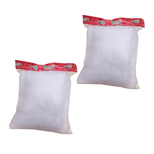 Ciieeo 2Bags Christmas Decorative Snow Festive Fake Snow for Holiday Decor Winter Scene Prop for Snowman Decoration and Winter Crafts