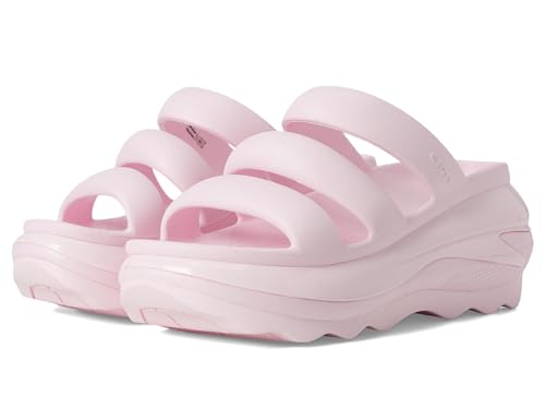 Crocs Unisex-Adult Mega Crush Triple Strap Sandal Platform, Pink Milk, 5 Women/3 Men
