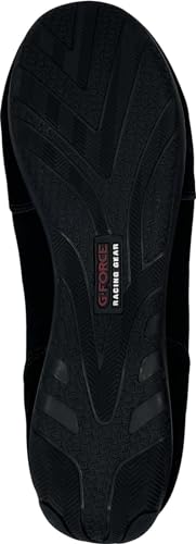 G-FORCE Shoe, G35, Driving, Mid-Top, SFI 3.3/5, Suede/Leather Outer, Fire Retardant Cotton Inner, Black, Size 10.5, Pair