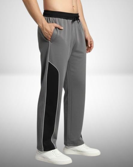 Image of Imsa Moda Men's Nylon Lycra Straight Fit Track Pant | Gym Trackpants & Activewear Joggers | Casual Lower for Sports, Gym & Yoga