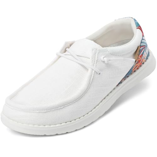 STQ Women Slip On Shoes with Arch Support, Lightweight Plantar Fasciitis Canvas Loafers, Orthopedic...