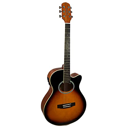 Violão Elétrico Aço Giannini Gsf1d Ceq Three Tone Sunburst