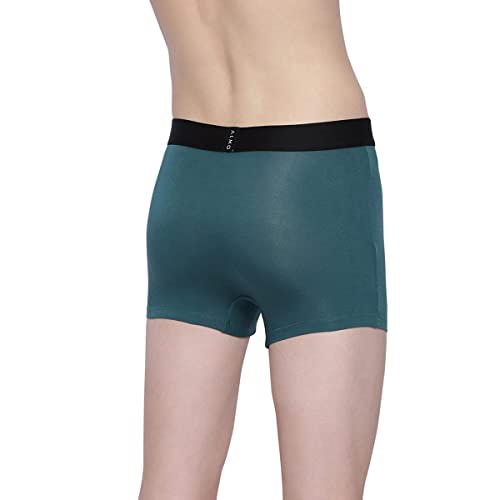 Image of ALMO Men's Micromodal Solid Trunks | 3X Softer Than Cotton | Anti-Bacterial & Odour Control | Enhanced Stretchability | Fade Resistance | Faster Moisture Absorption