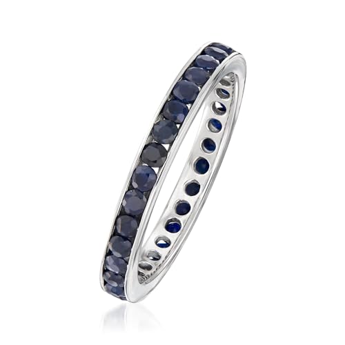 Ross-Simons 1.30 ct. t.w. Sapphire Eternity Band in Sterling Silver3