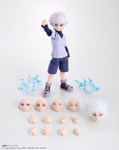 TAMASHII Nations S.H. Figuarts Hunter x Hunter Killua, Approx. 5.3 inches (135 mm), PVC & ABS, Pre-Painted Action Figure