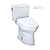TOTO Drake WASHLET+ Two-Piece Elongated 1.28 GPF Universal Height TORNADO FLUSH Toilet with S7A Contemporary Bidet Seat, 10 Inch Rough-In, Cotton White - MW7764736CEFG.10#01