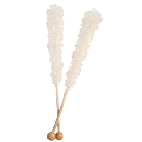 Rock Candy Sticks White-20ct