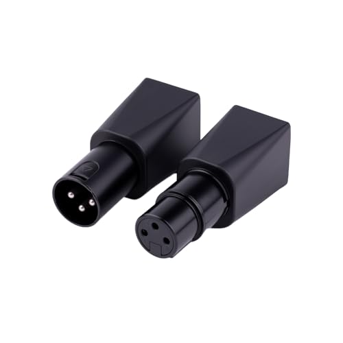 Toronce DMX to RJ45 Connector RJ45 Ethernet to 3 Pin XLR DMX Female & Male Adapter Sets （3PIN_1Pair）