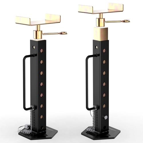 RV Slide Out Support Jacks, RV Slide Out Supports Stabilizer Jacks 2 Pcs Adjusted from 15'' to 35'', Heavy Duty Rust Resistant Steel for 5th Wheel 5000 lbs Capacity, Camper Supports Stabilizer Jacks
