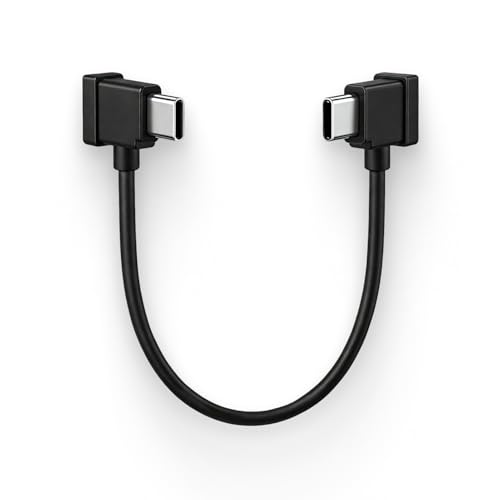Ermenlifiqq 1 pièce Câble USB‑C vers USB‑C 15 cm, câble de données court pour télécommande–smartphone/tablette, connecteur coudé, connexion stable...