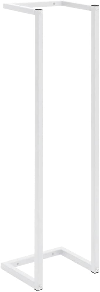 'vidaXL White Towel Rack - Industrial Style Wall-Mounted Steel Bathroom Towel Holder