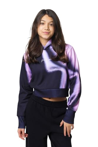 Image of hype Kids Black Spray Crop Hoodie (14 Years)