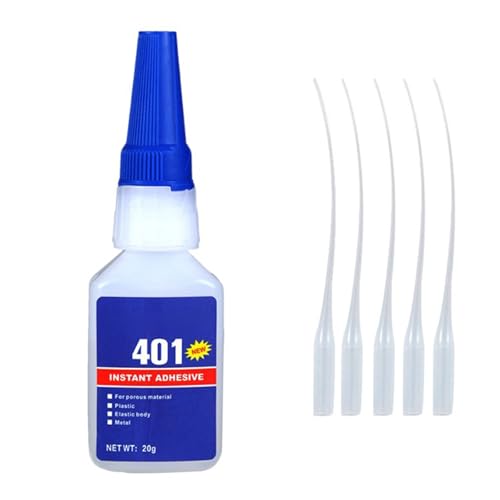 Pegamento Zapatos, Pegamento Fuerte, Super Glue, Glue Universal Potente, Secado Rápido y Resistente Al Agua, con 5 Aplicador de Precisión, para Todo Tipo de Zapatos, Cuero, Plástico, Metal, 20 g