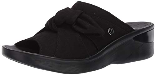 BZees Womens Smile Black Slingbacks 8 M