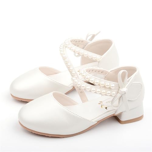 Girls Dress Shoes Mary Jane Flower Girl Low Heels Princess Shoes for Wedding Party 55442