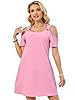 tinkfarbo Women's Casual Short Dress with Off-The-... #1