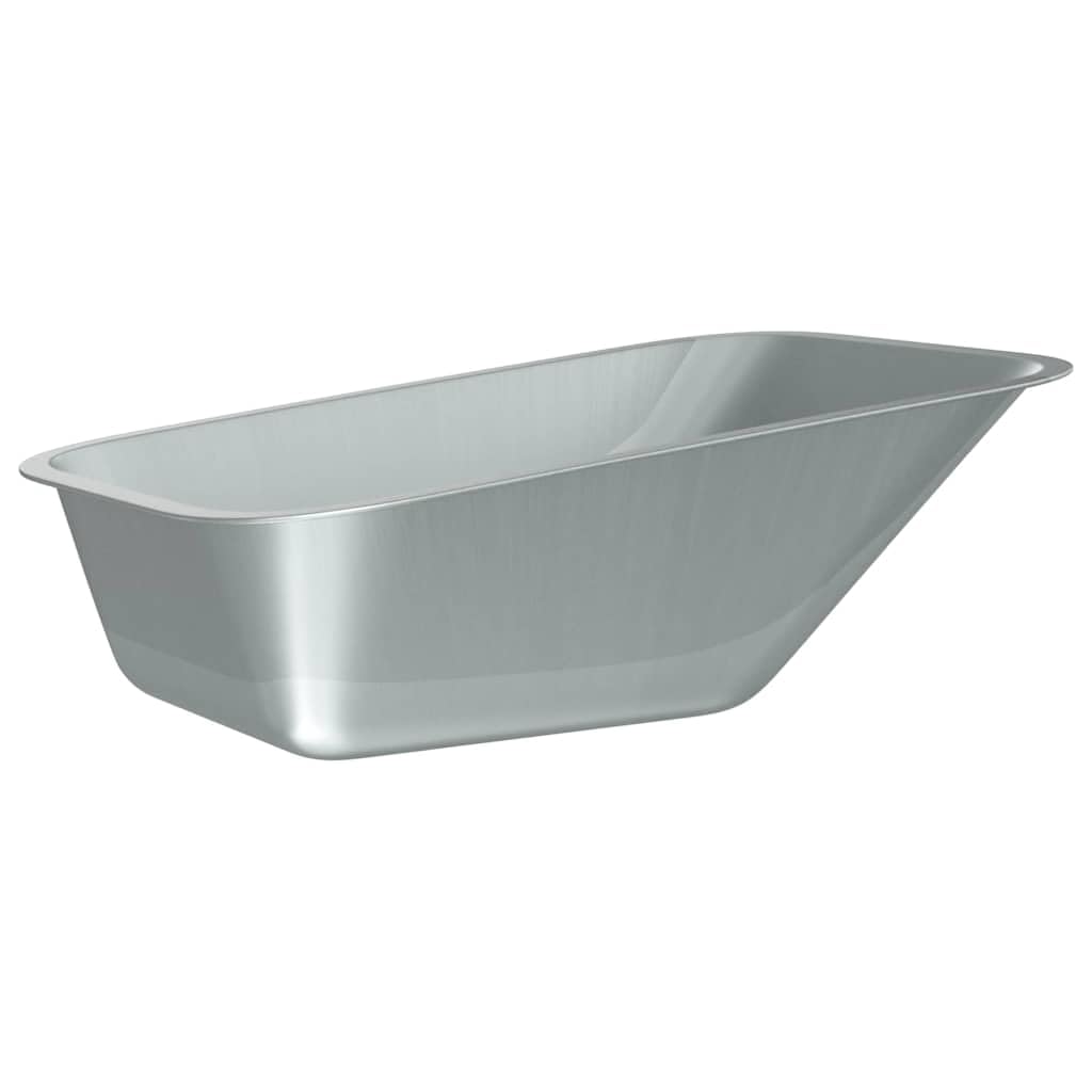 Silver Steel Wheelbarrow Tray Replacement 88x60x32 cm for Gardening Tools