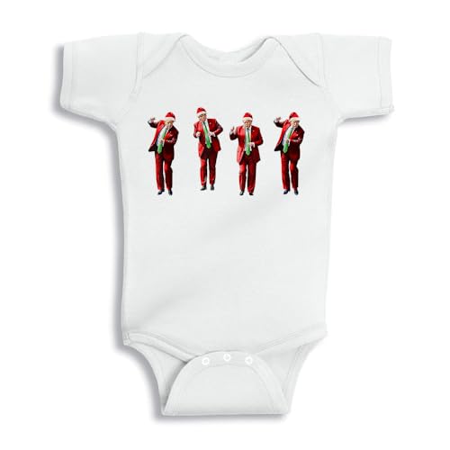TATY Kids Santa Dancing Trump Christmas Baby Infant Bodysuit