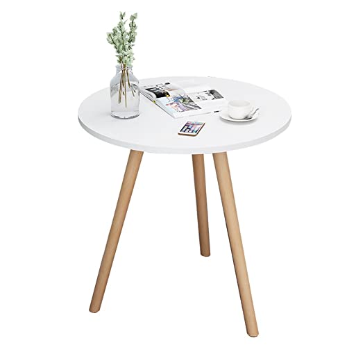 Mesa Auxiliar Redonda Pequeña, De Madera Mesas Auxiliares De Sofá De Café Mesitas De Noche Retro Para El Dormitorio De La Sala De Estar Mini Mesa Estilo Minimalista Moderno Almohadilla De Pie Antidesl Cover