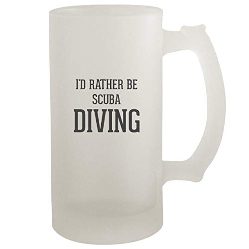 I'd Rather Be SCUBA DIVING - Frosted Glass 16oz Beer Stein