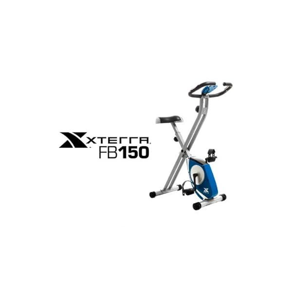 XTERRA Fitness FB150 Folding Exercise Bike, Silver, 31.5L x 18W x 45.3H in.