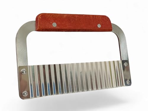 Image of Pack of 2 Stainless Steel Wavy & Straight Soap Mold Loaf, Ssoap Cutter Garnish Potato Vegetable Cake Cutter Cutting Tool