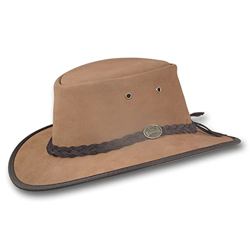 Image of Barmah Hats Foldaway Cattle Suede Leather Hat - Item 1061