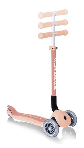 GLOBBER GO-UP Foldable Plus ECO - 3 in 1 Dreirad, Laufrad und Scooter, 120/80 mm, 3-r&auml;drig, h&ouml;henverstellbar, apricot