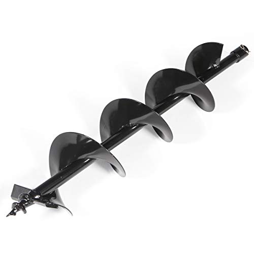 XtremepowerUS Replacement Auger Bit 6" inch for Post Holes Earth Digger Planting Drill Fence Hole Maker Machine Shaft Size 3/4"