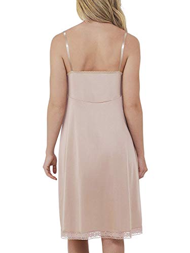 VASSARETTE Women\'s Lace Trim Anti-Static Full Slip 10803, Vass Latte-26 Inchh, 42