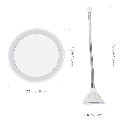Miroir de maquillage rond à ventouse UKCOCO idéal pour la routine beauté dans la salle de bain